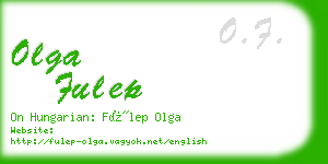 olga fulep business card